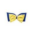 Pom Bow  Hair Bow - Purple/Yellow Gold